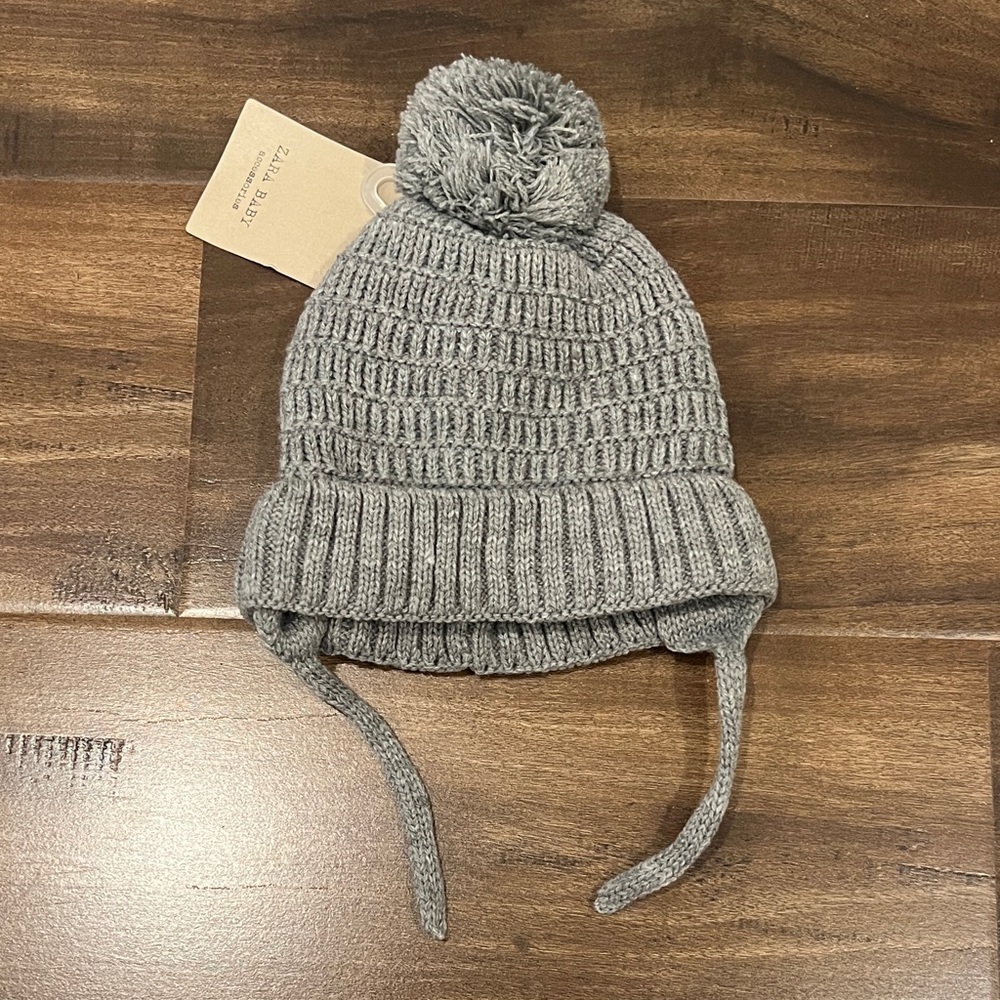Zara knit baby hat 12-24 months